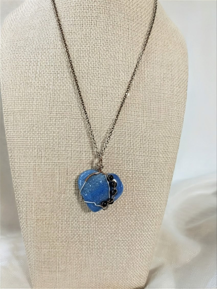 Artistic Sodalite Heart Necklace