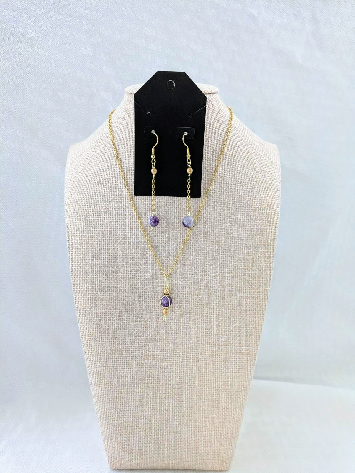 Dogtooth Amethyst Necklace (Matching Earrings Sold Separately)