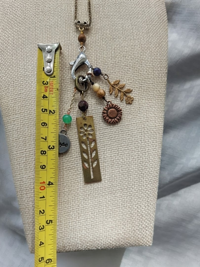 Multi-Charm Flower Pendant