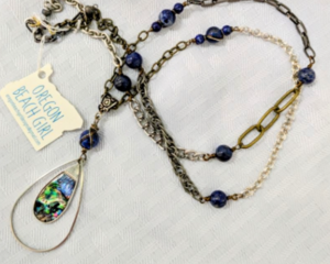Abalone and Lapis Lazuli Pendant