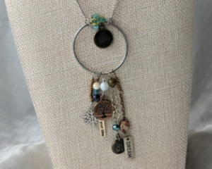 Tree of Life Multi-Charm and Gemstone Pendant
