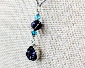 Teardrop Druzy Quartz Choker