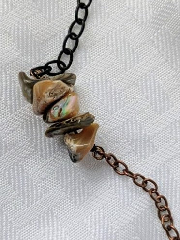 Abalone and Mother of Pearl Rope Necklace (Matching Earrings sold separately)