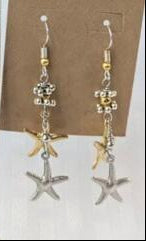 Double Starfish Earrings