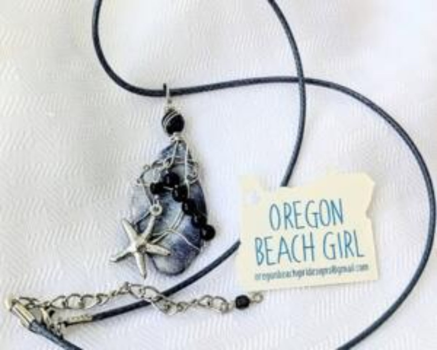 Silver Starfish Seashell Necklace