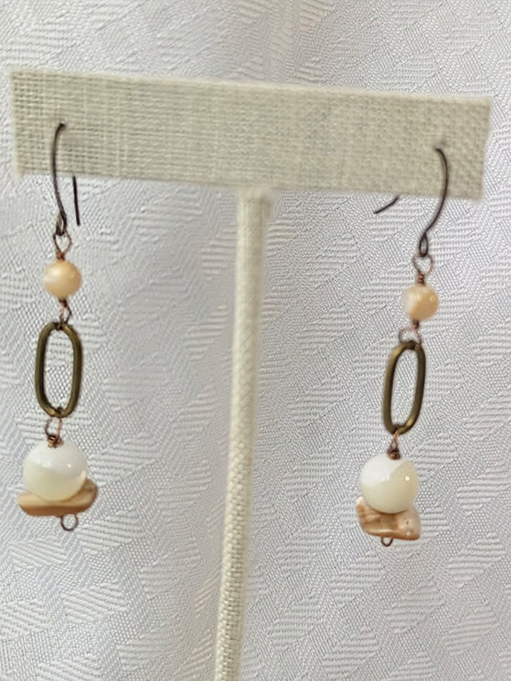 Abalone and Mother of Pearl Earrings (Matching Necklace sold separately)