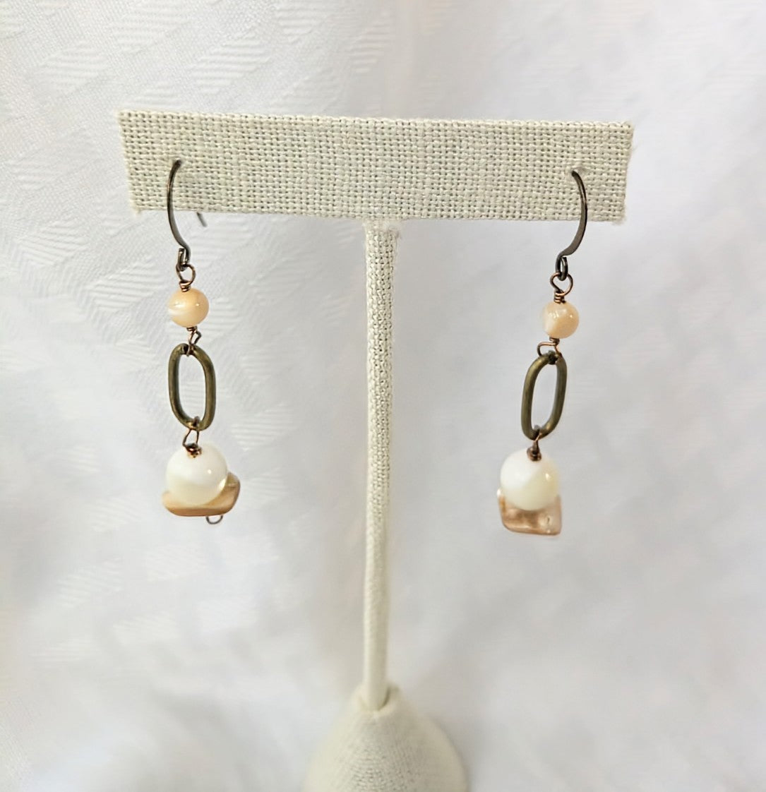 Abalone and Mother of Pearl Earrings (Matching Necklace sold separately)