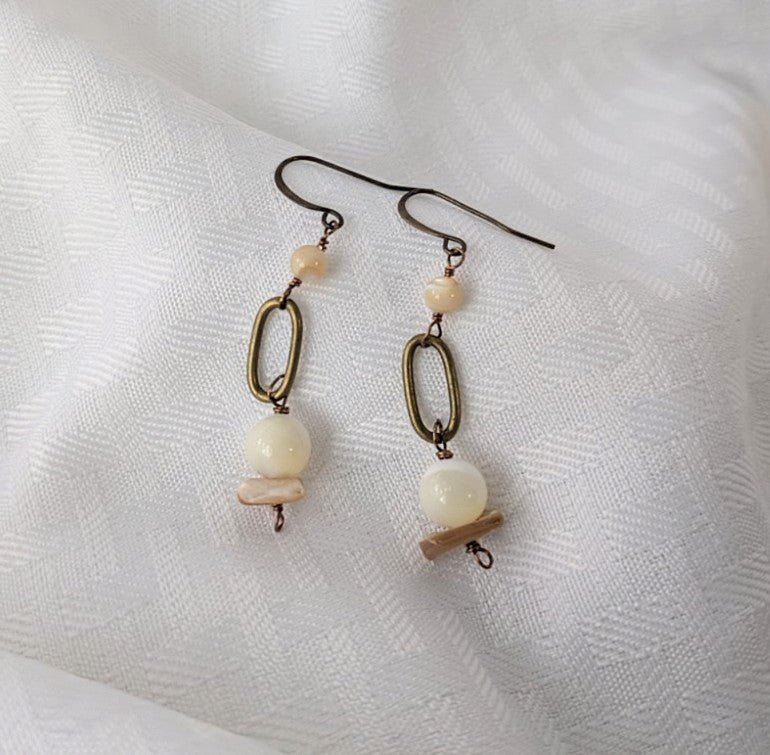 Abalone and Mother of Pearl Earrings (Matching Necklace sold separately)