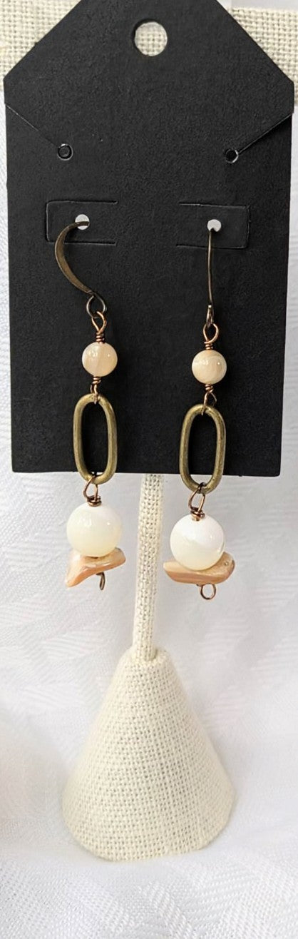 Abalone and Mother of Pearl Earrings (Matching Necklace sold separately)