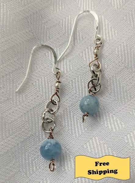 Aquamarine Beryl Earrings (Matching Necklace sold separately)
