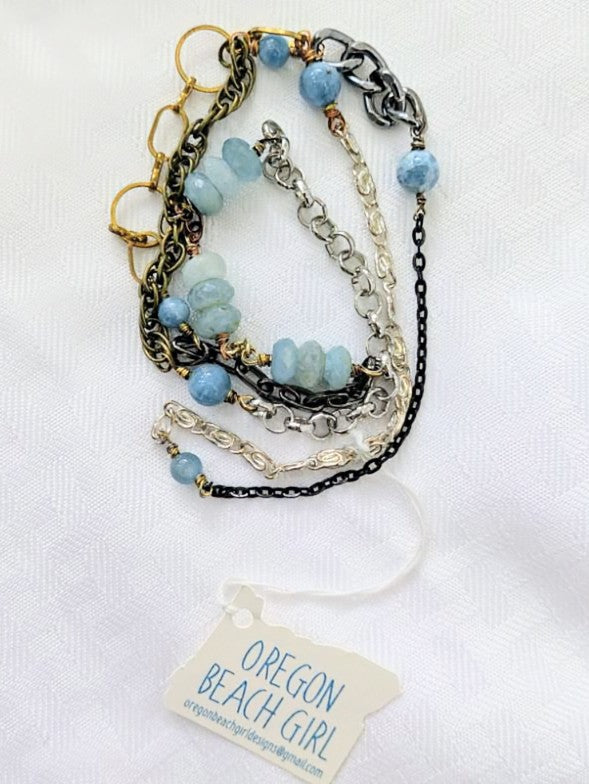 Aquamarine Beryl Necklace (Matching Earrings Sold Separately)
