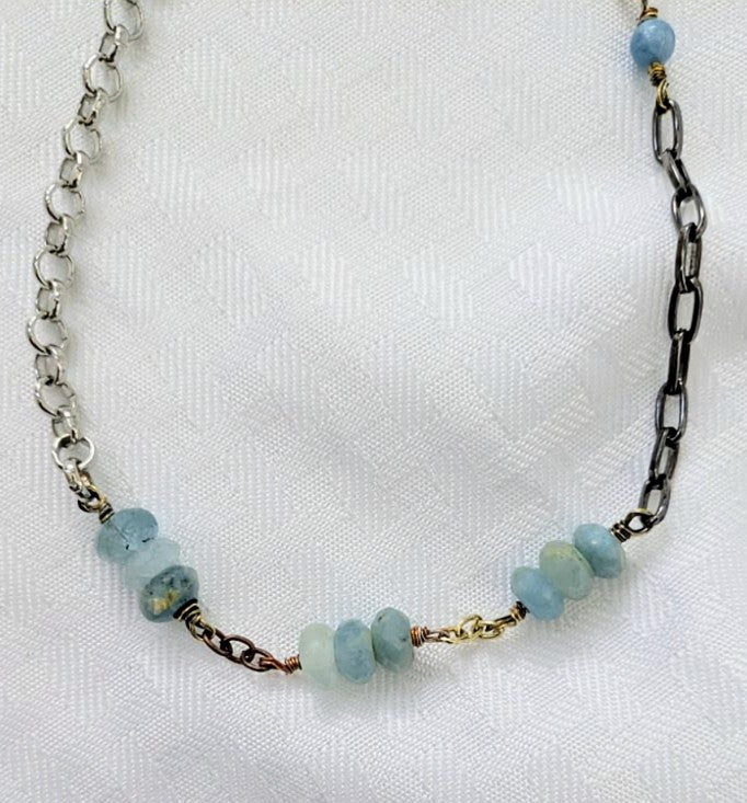 Aquamarine Beryl Necklace (Matching Earrings Sold Separately)