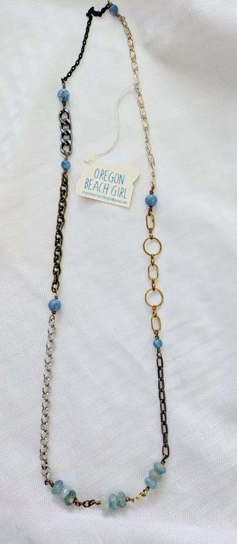 Aquamarine Beryl Necklace (Matching Earrings Sold Separately)