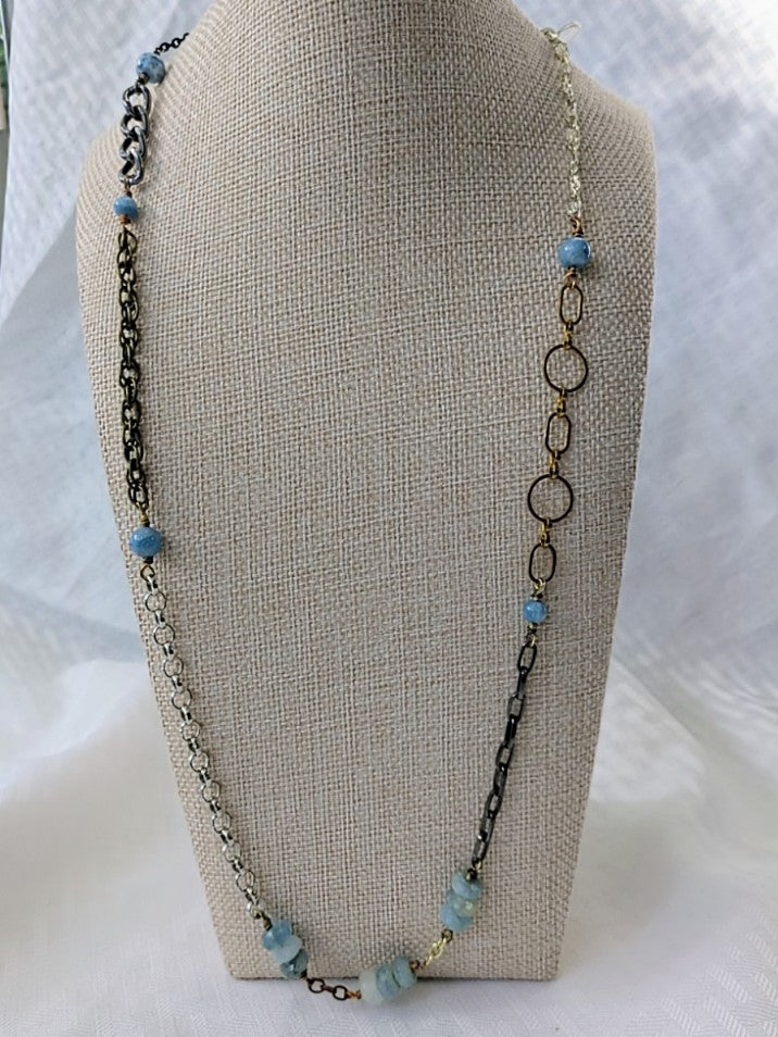 Aquamarine Beryl Necklace (Matching Earrings Sold Separately)