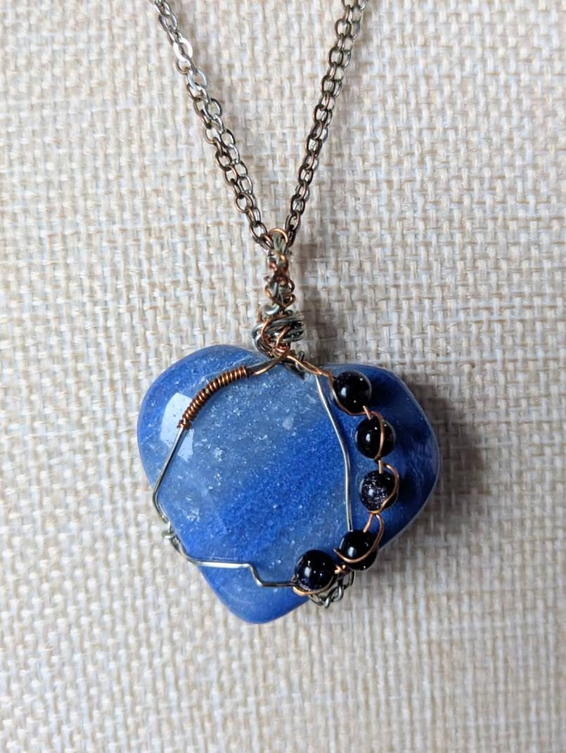 Artistic Sodalite Heart Necklace