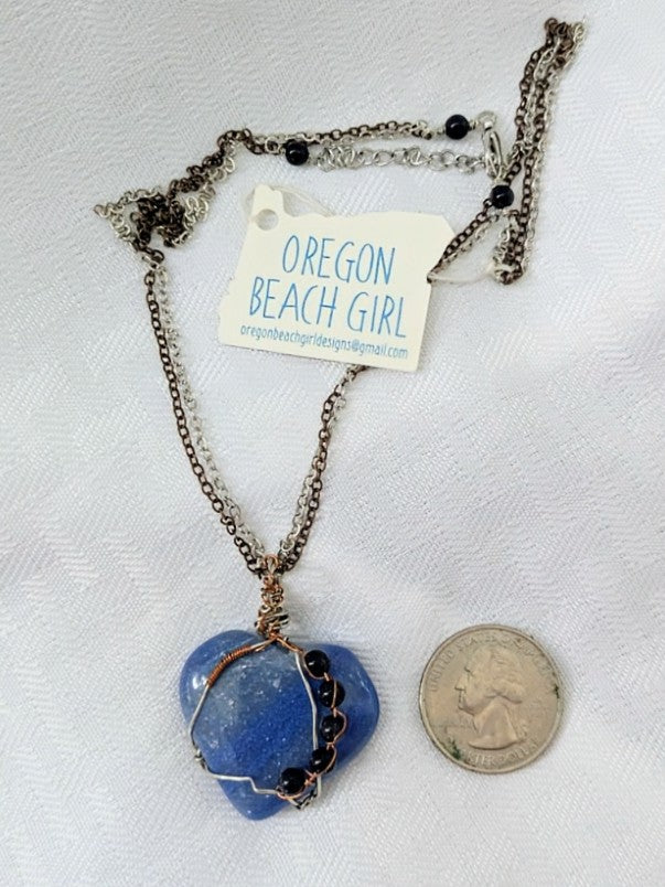 Artistic Sodalite Heart Necklace