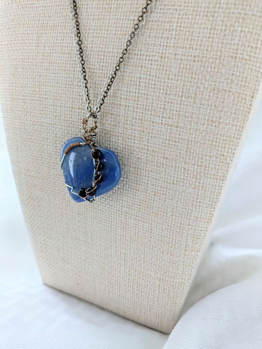Artistic Sodalite Heart Necklace
