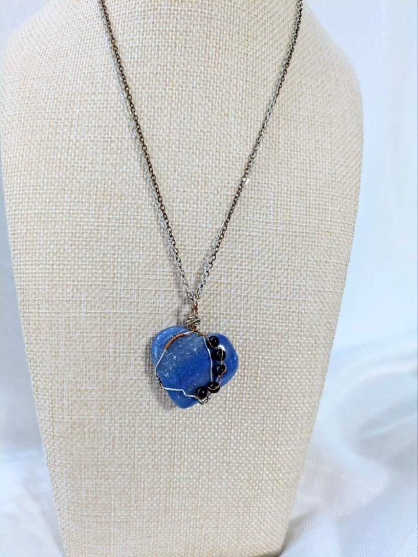 Artistic Sodalite Heart Necklace