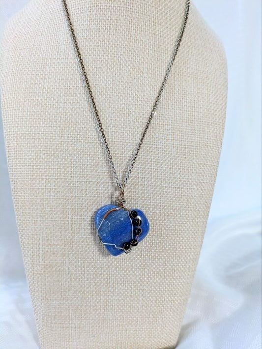 Artistic Sodalite Heart Necklace