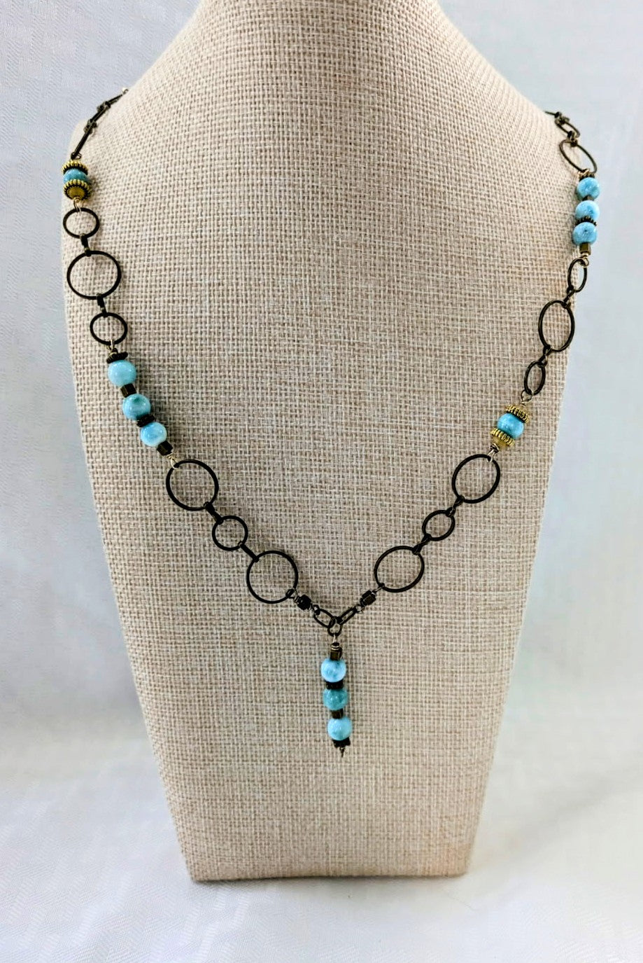 Bohemian inspired Larimar Pendant (Matching Earrings Sold Separately)