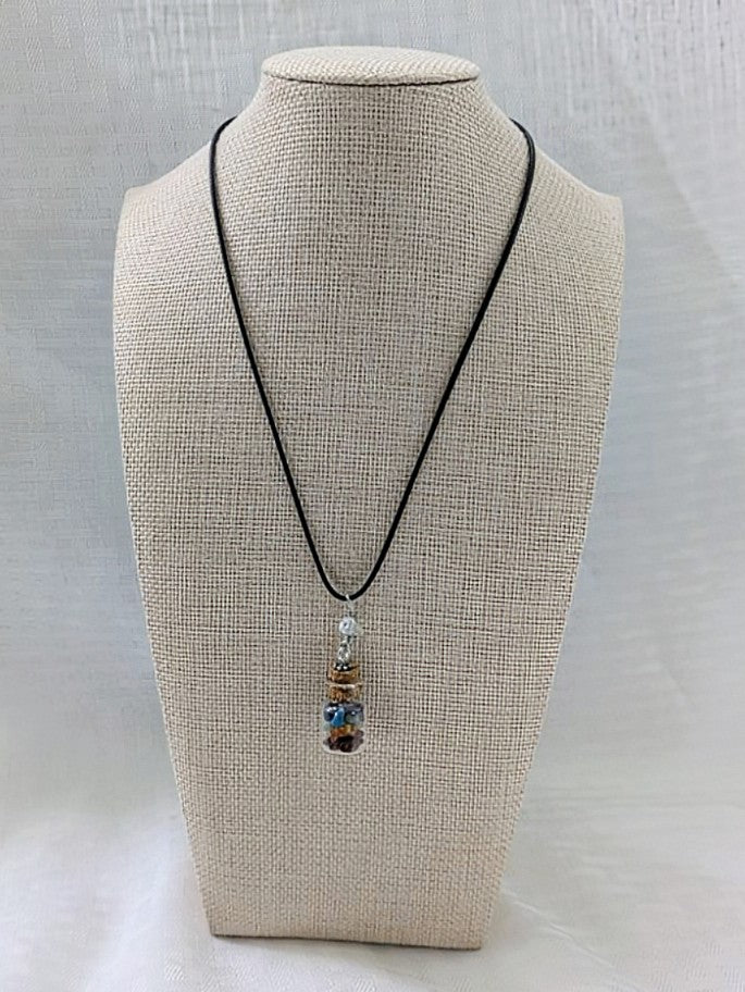 Chakra Colors in a Bottle Necklace