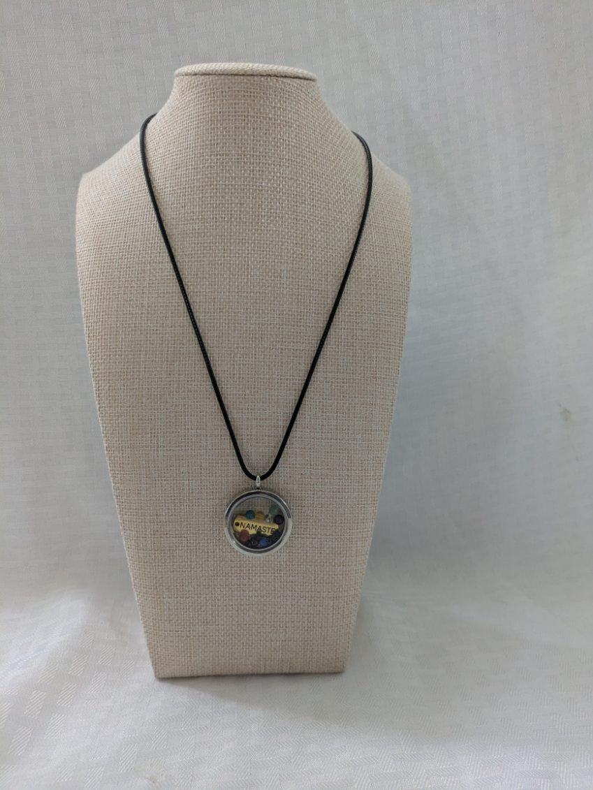 Chakra Glass Locket Necklace