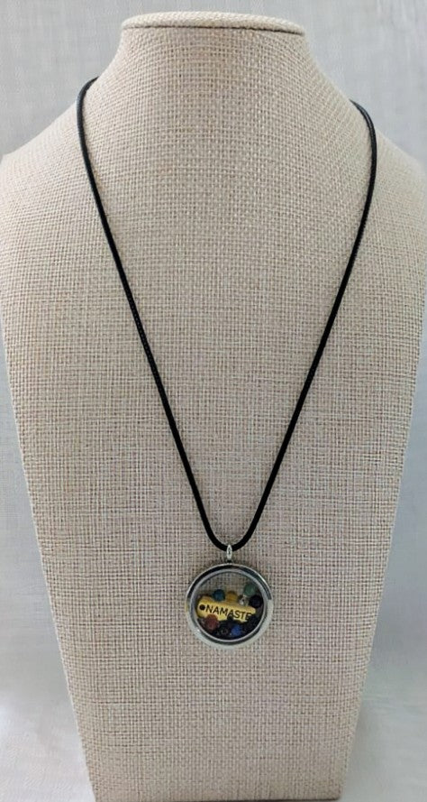 Chakra Glass Locket Necklace