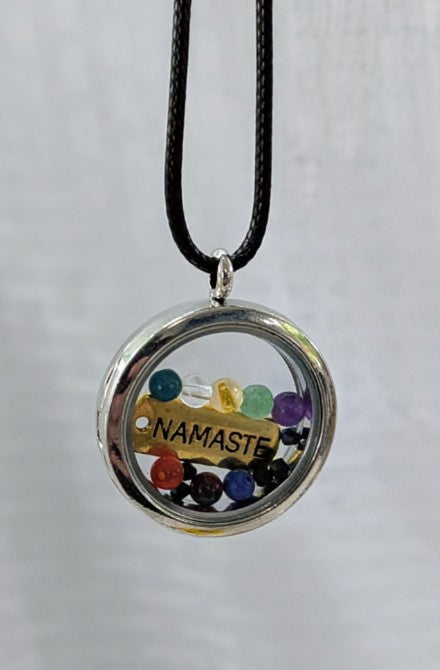 Chakra Glass Locket Necklace