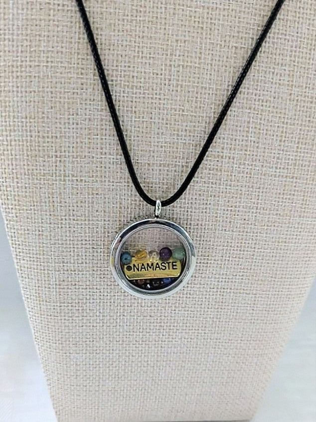 Chakra Glass Locket Necklace