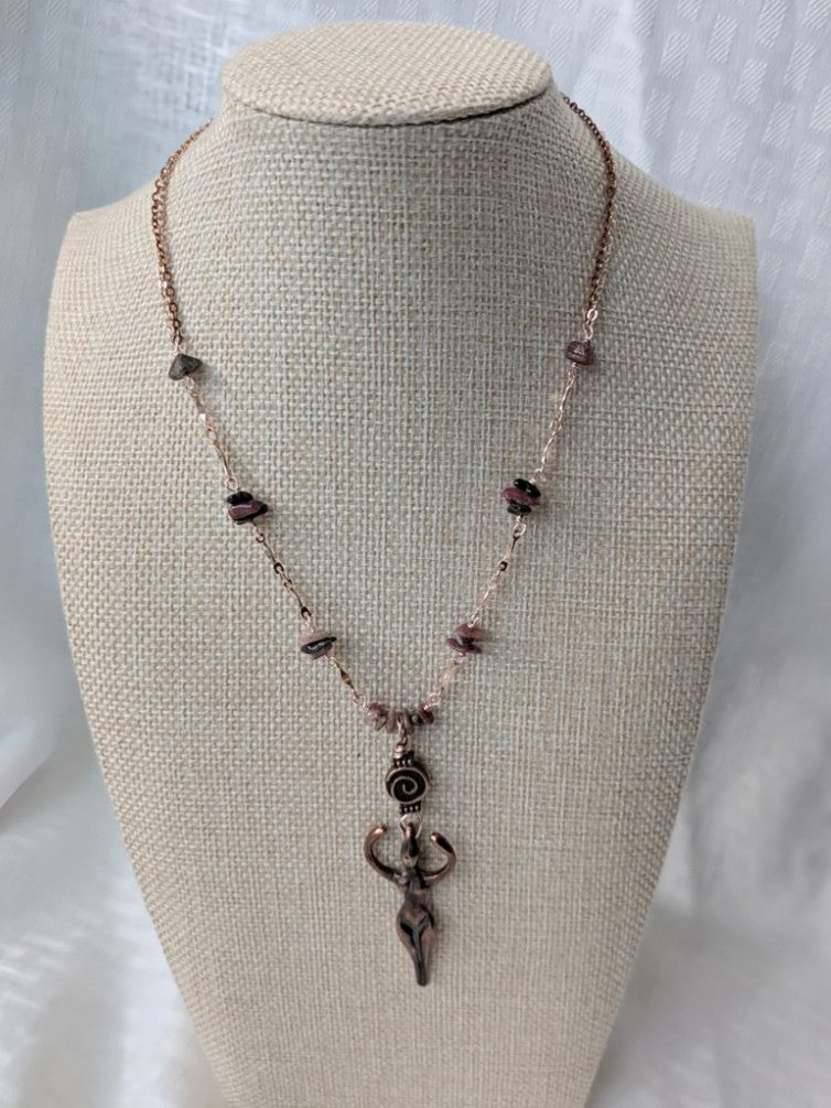 Copper Goddess Choker with Rainbow Tourmaline