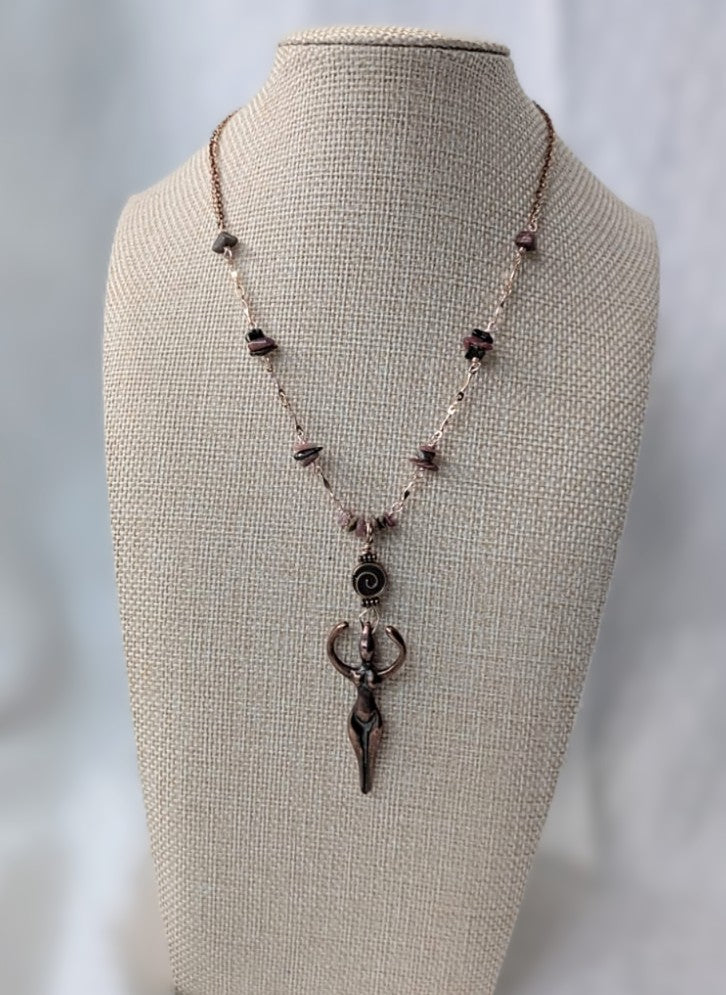 Copper Goddess Choker with Rainbow Tourmaline