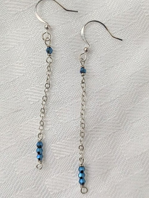 Blue Crystal Earrings