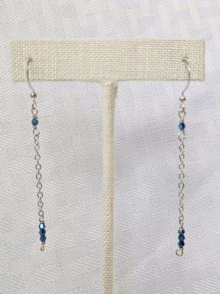 Blue Crystal Earrings
