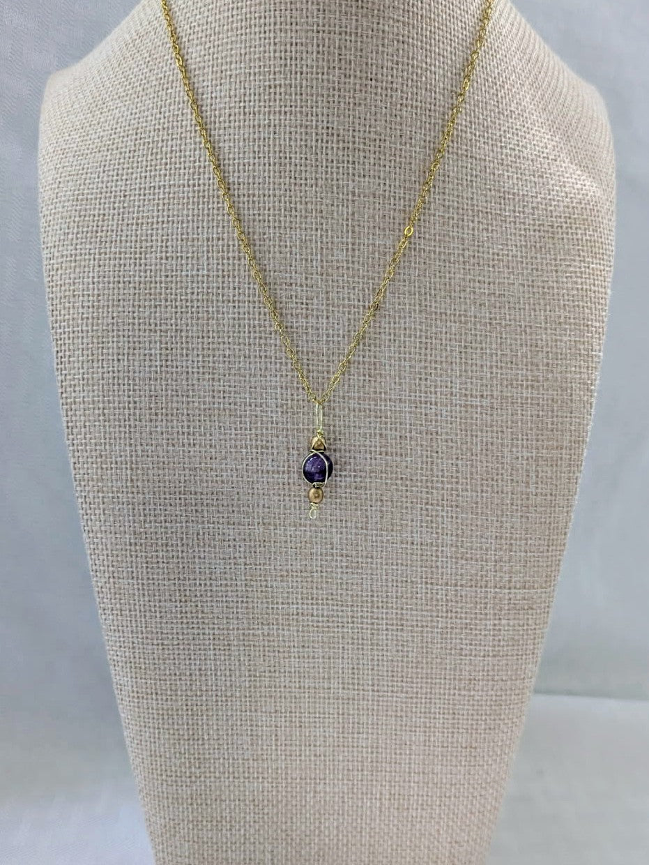 Dogtooth Amethyst Necklace (Matching Earrings Sold Separately)