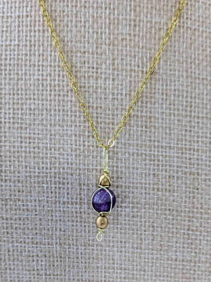 Dogtooth Amethyst Necklace (Matching Earrings Sold Separately)
