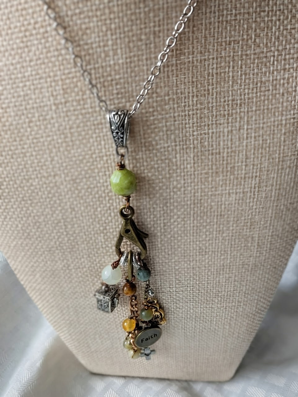 Faith Collage Charm Pendant