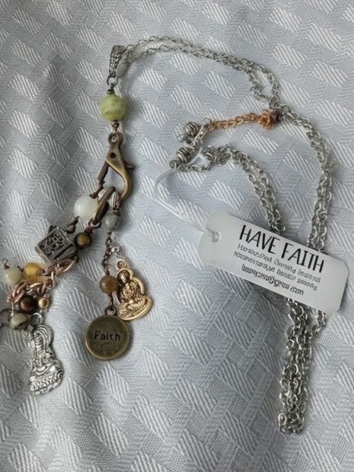 Faith Collage Charm Pendant