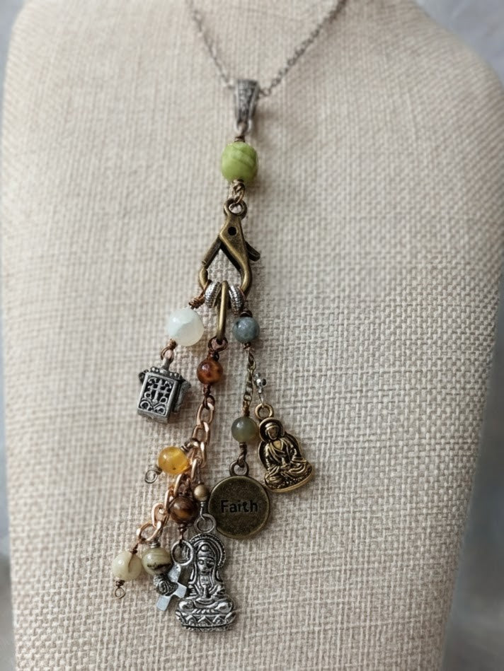 Faith Collage Charm Pendant