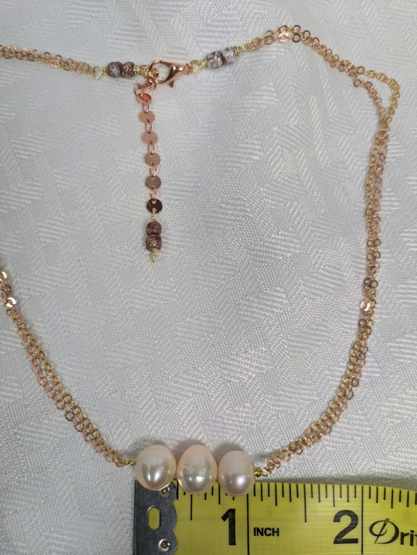 Freshwater Pearl Trio Necklace