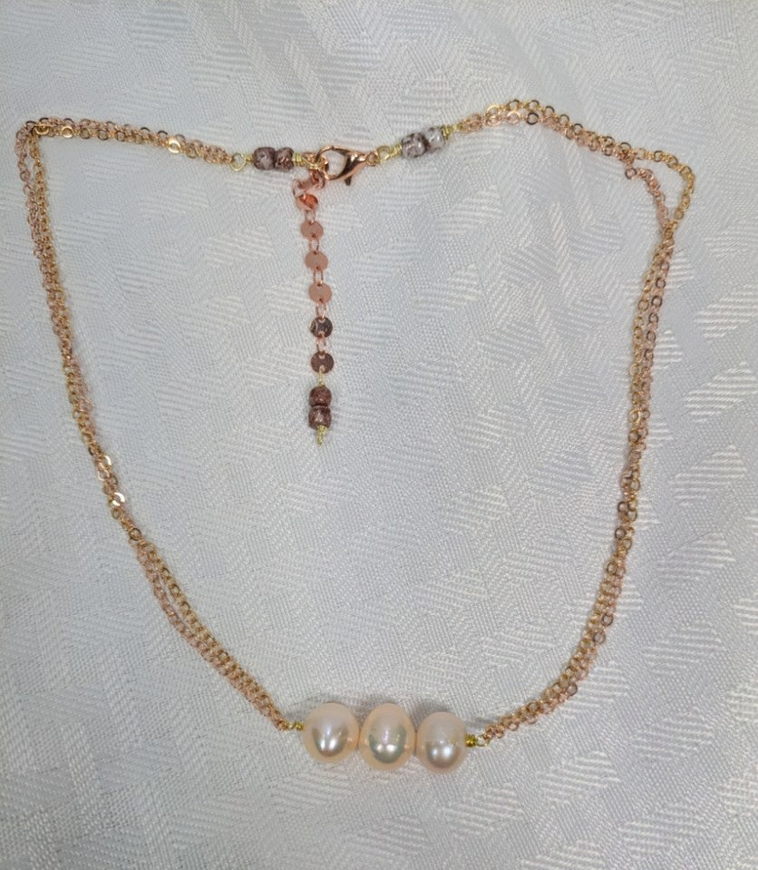 Freshwater Pearl Trio Necklace