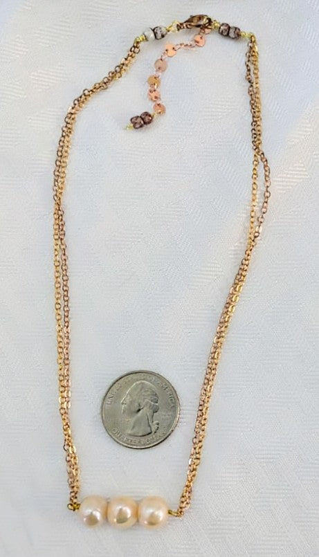 Freshwater Pearl Trio Necklace