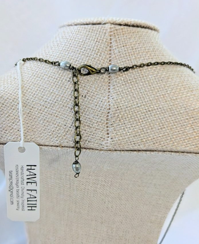 Jade and Mother of Pearl Buddha Pendant