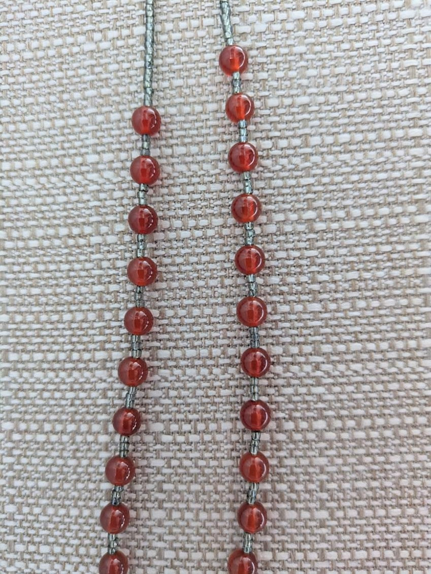 Mandala Necklace with Carnelian beads