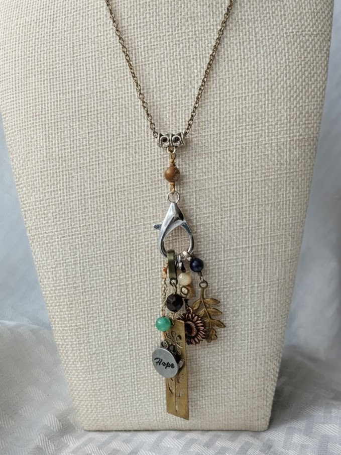 Multi-Charm Flower Pendant