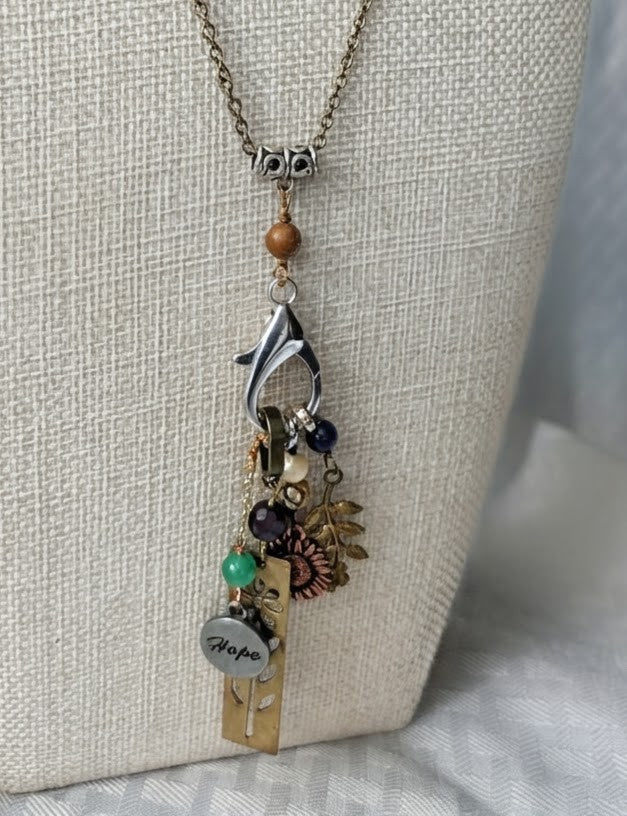 Multi-Charm Flower Pendant