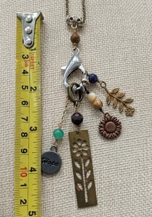 Multi-Charm Flower Pendant