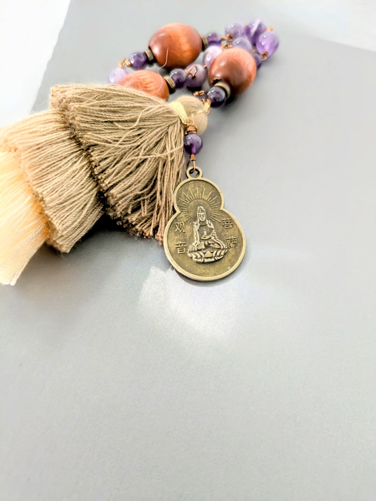 Quan Yin Prayer Beads with prayer card