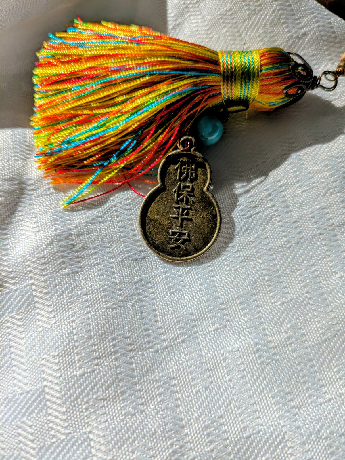 Quan Yin Prayer Beads Multi-Color Tassel