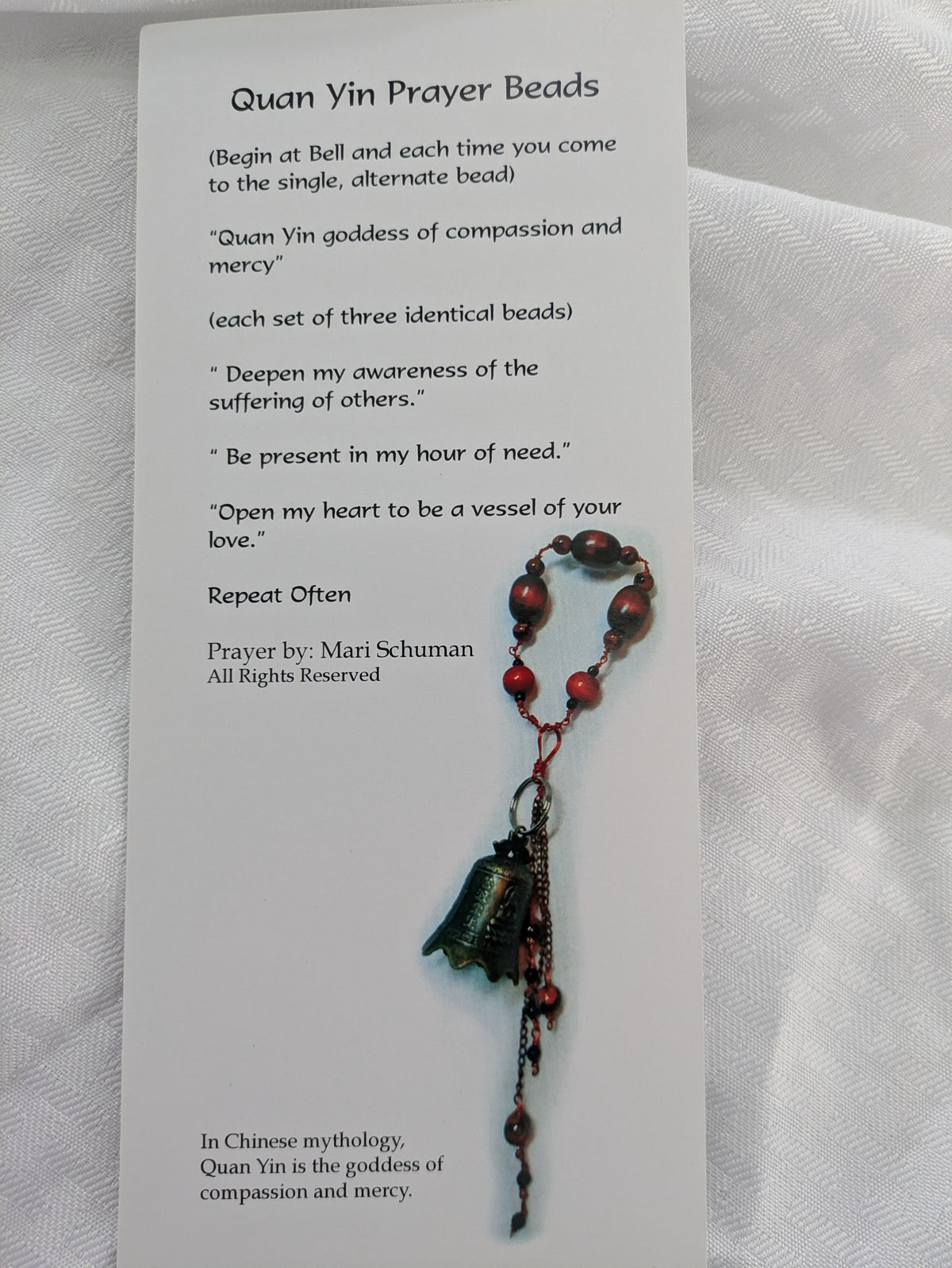 Quan Yin Prayer Beads Citrine & Lapis Lazuli