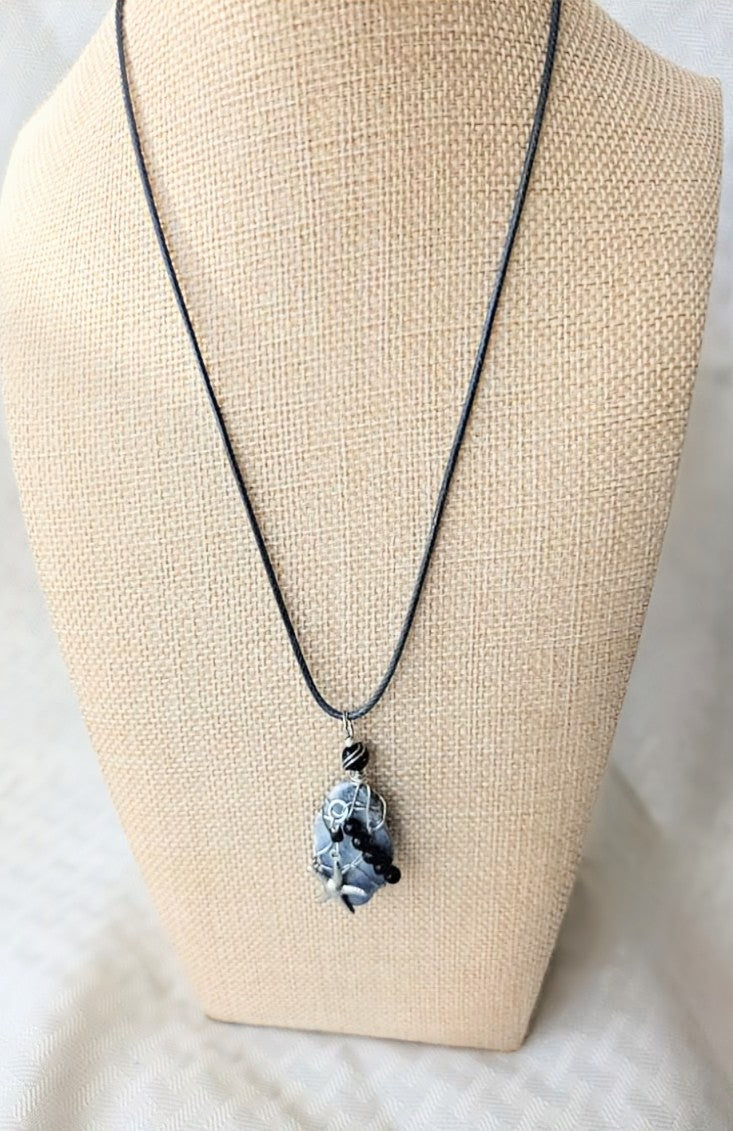 Silver Starfish Seashell Necklace